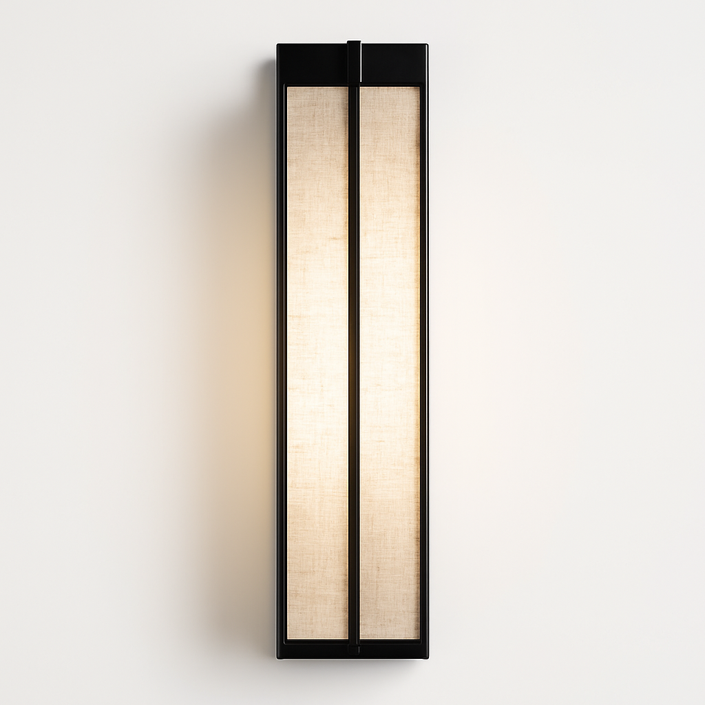 applique murale simple style chinois avec couverture en lin - vue 5 sur 7