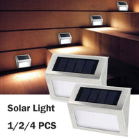 applique murale solaire 3 led capteur mouvement étanche jardin patio 1-4 pièces