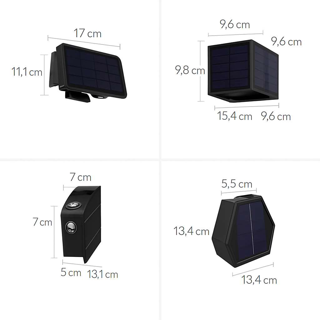 applique murale solaire led extérieure étanche pour jardin - vue 5 sur 13