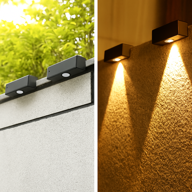 applique murale solaire led étanche pour extérieur jardin balcon patio