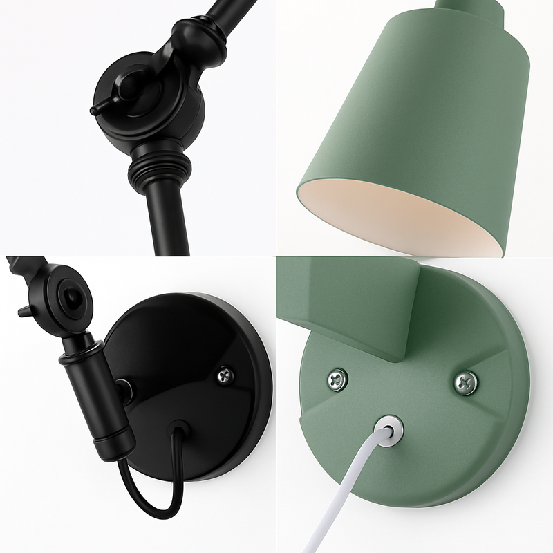 Applique murale télescopiques nordiques plafonnier pliant bras Long réglable salon salle à manger chambre étude éclairage intérieur rotatif