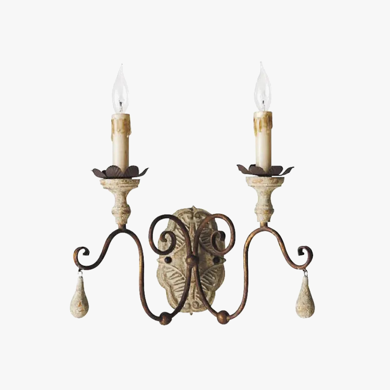 applique murale vintage en bois massif style rural américain