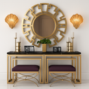 Applique murale vintage LED en verre style coquillage Glass