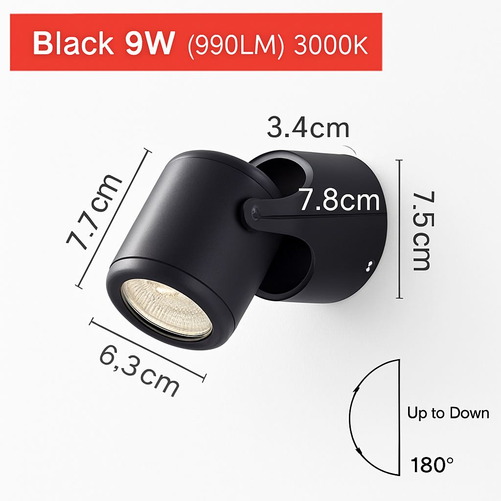 Applique spot à LED orientable Parsimony - vue 9 sur 11