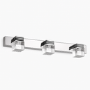 Applique à tableau et miroir LED chromée et cristal