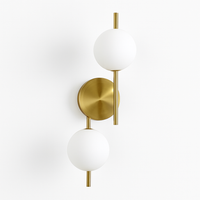 appliques murales modernes led avec boule ronde en verre laiteux