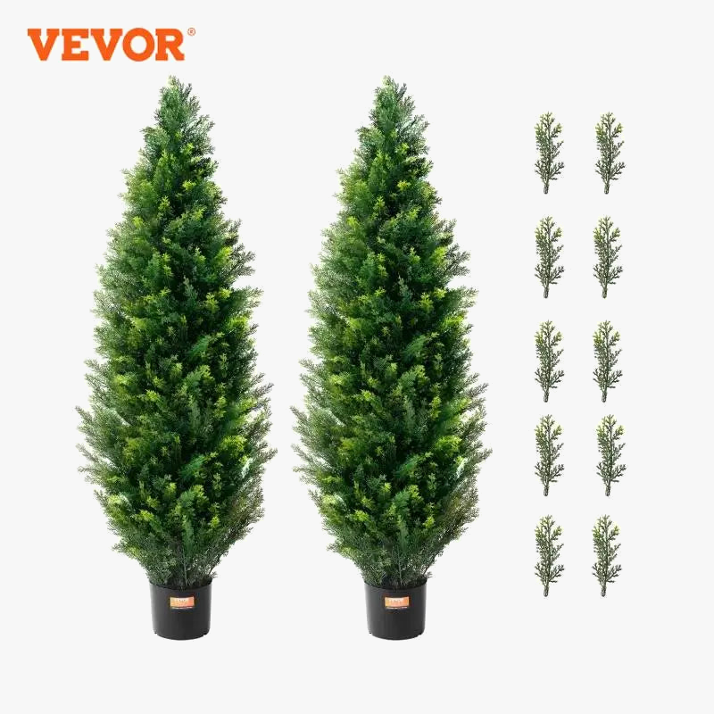 Arbre topiaire artificiel en cèdre pour décoration intérieure et extérieure