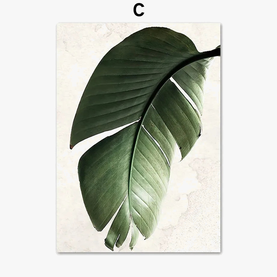 Art mural toile feuilles de monstera décoration intérieure plantes