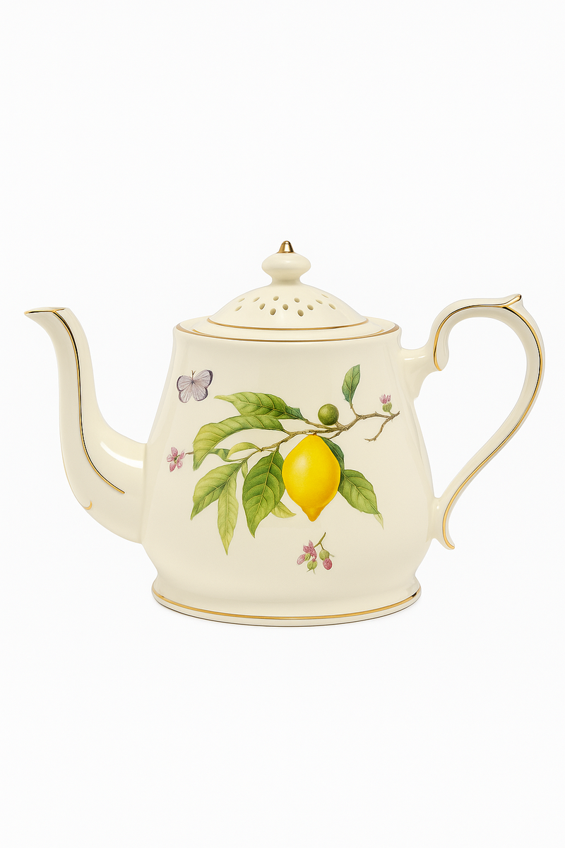 Assiette ceramique motif citron style européen elegant