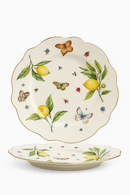 Assiette ceramique motif citron style europeen elegante