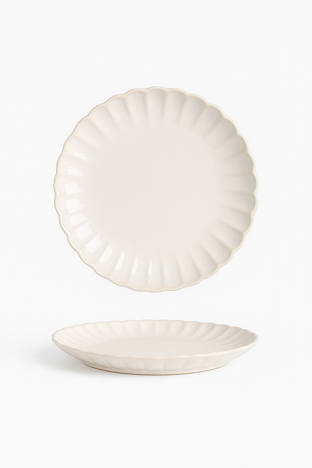 Assiette ceramique ronde style retro decorative cuisine - vue 2 sur 3