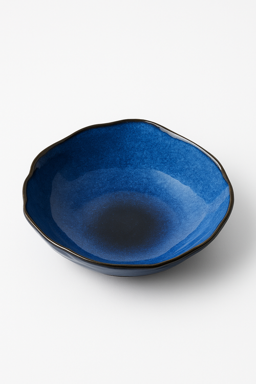 Assiette ceramique style nordique forme coquillage salade