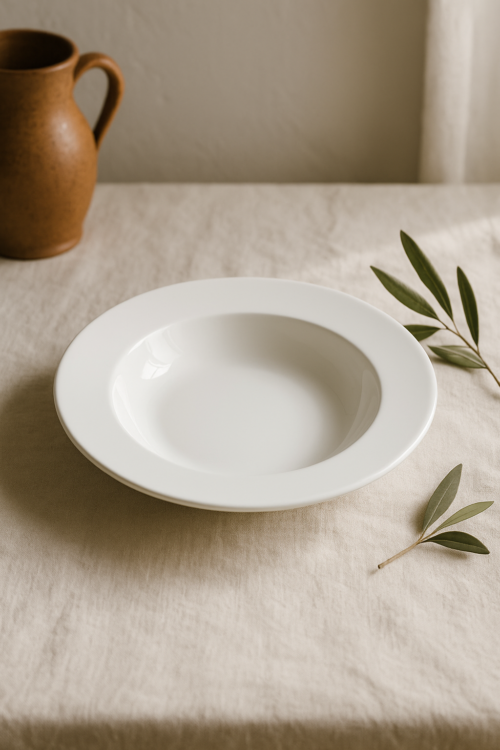 Assiette creuse en céramique style minimaliste pour soupe - vue 3 sur 3