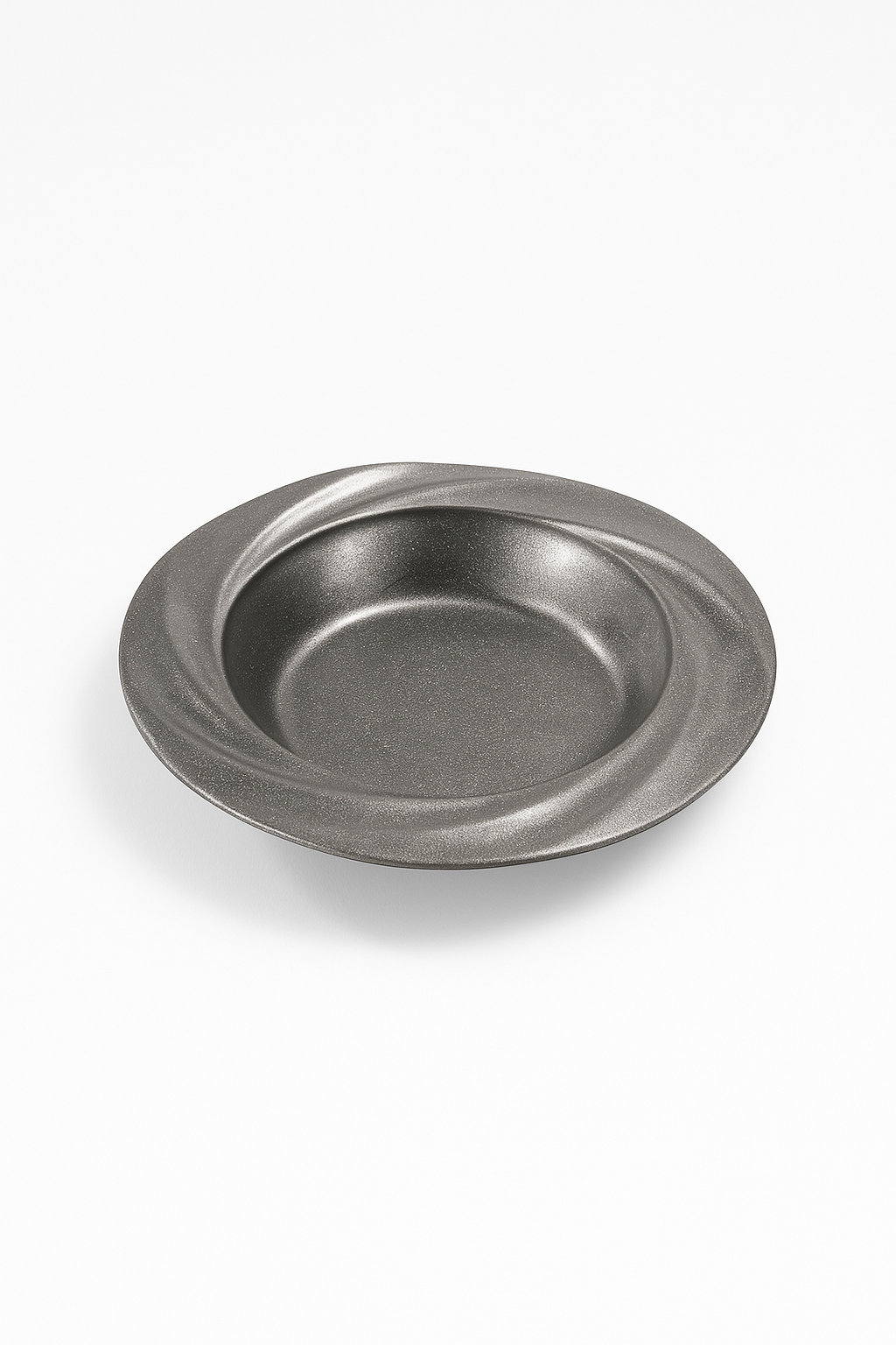 assiette inox style retro restaurant plat salade dessert - vue 2 sur 3