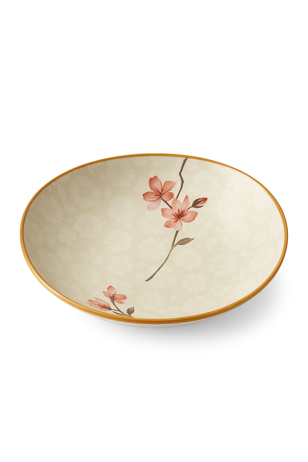 Assiette japonaise ceramique florale plat rond bol profond - vue 2 sur 3