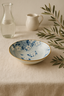 Assiette japonaise en céramique motif floral bol profond