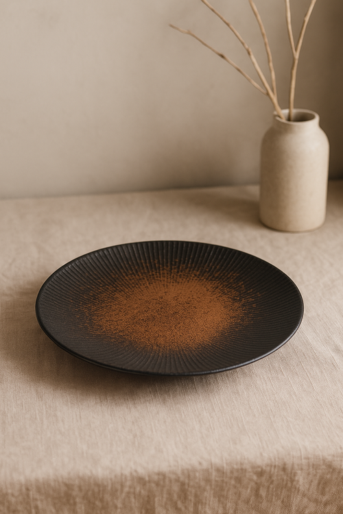 Assiette plate ceramique style japonais retro pates