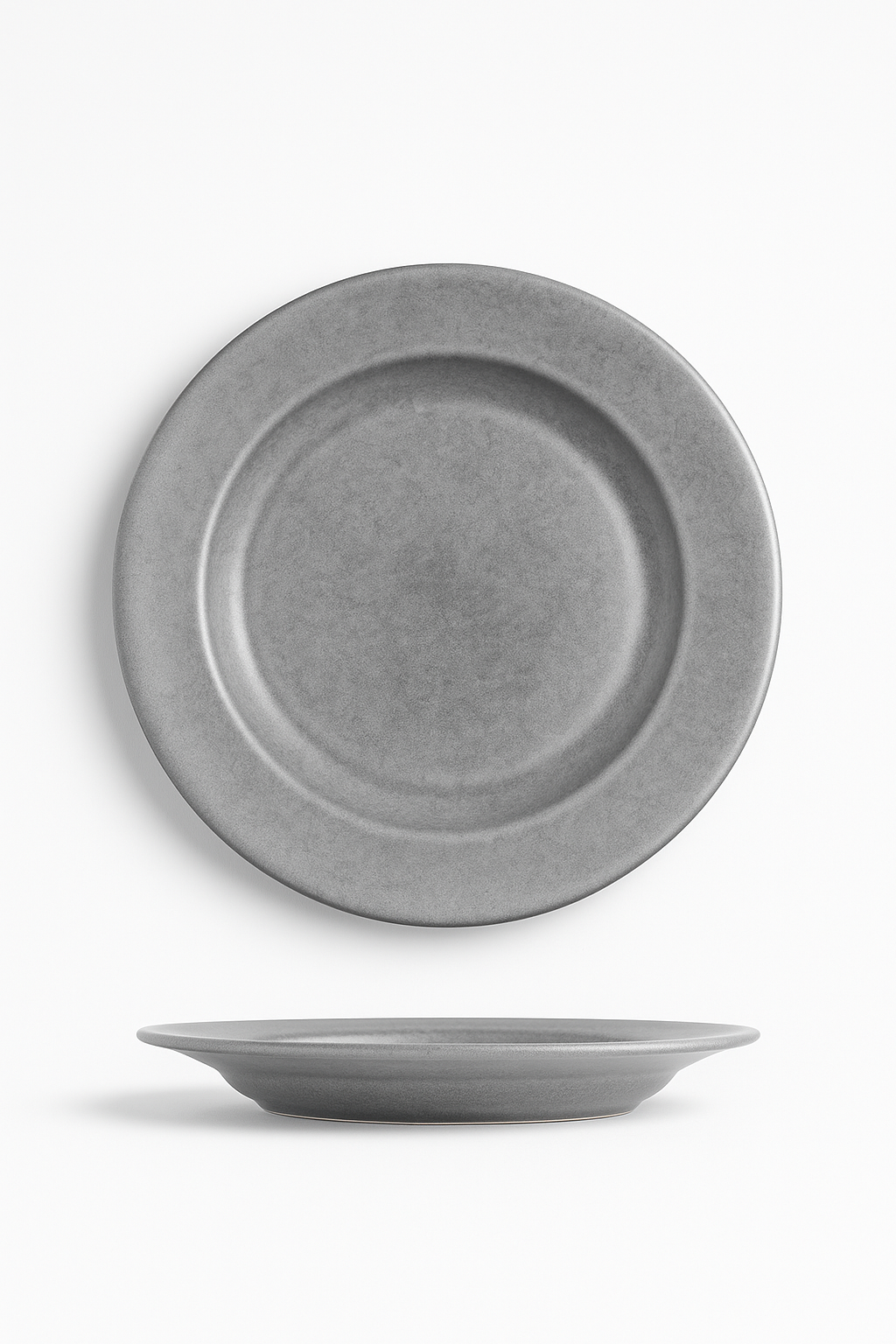 Assiette plate inox style industriel vintage pour camping - vue 2 sur 3