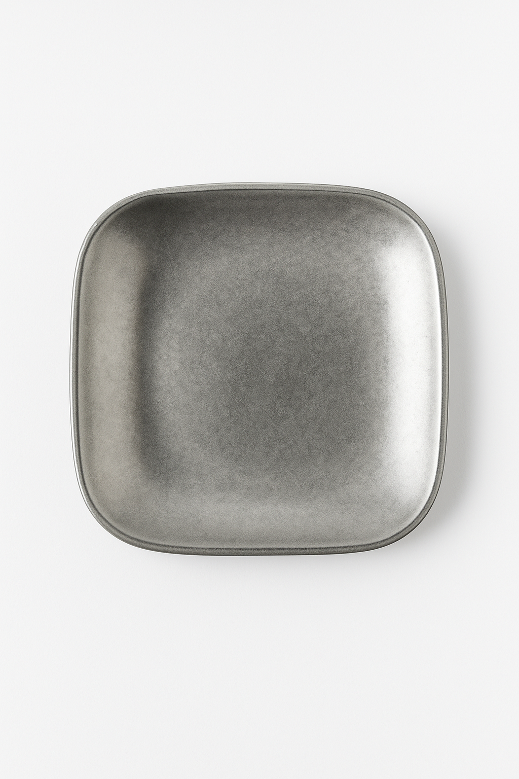 Assiette plate vintage acier inox style industriel camping - vue 2 sur 3