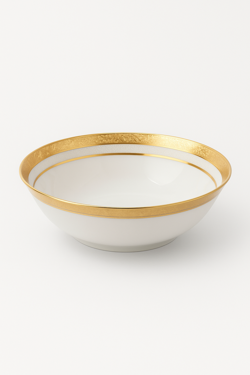 Assiette porcelaine fine style palais relief steak europeen