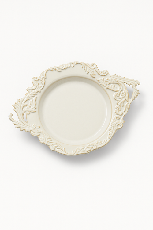 Assiette retro française ceramique pour pates dessert luxe