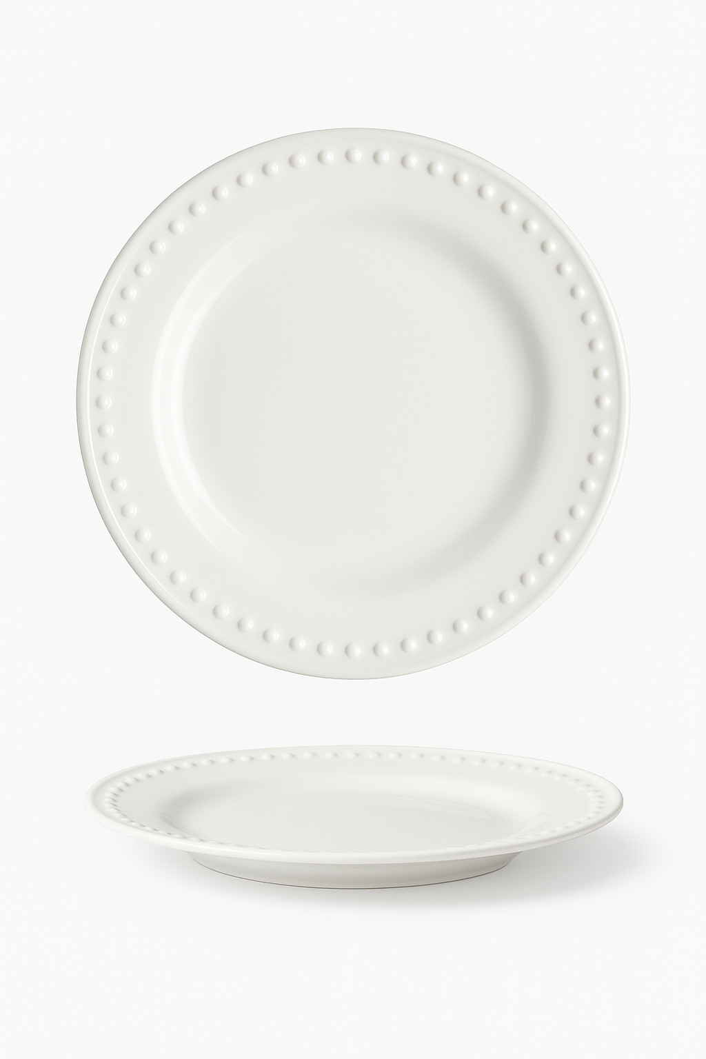 Assiette ronde en céramique style rétro vaisselle décorative - vue 2 sur 3