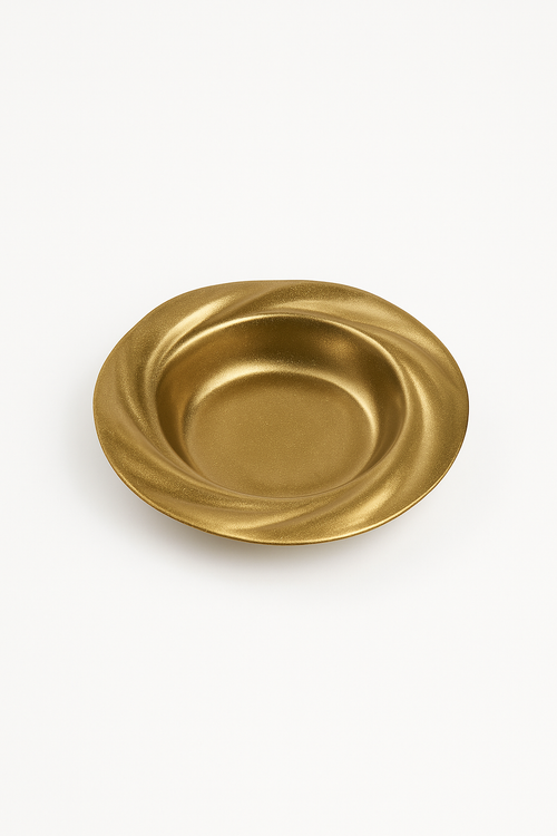 Assiette salade inox retro style restaurant dessert profond