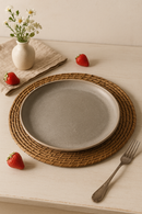 Assiettes acier inoxydable style industriel retro plateaux cafe