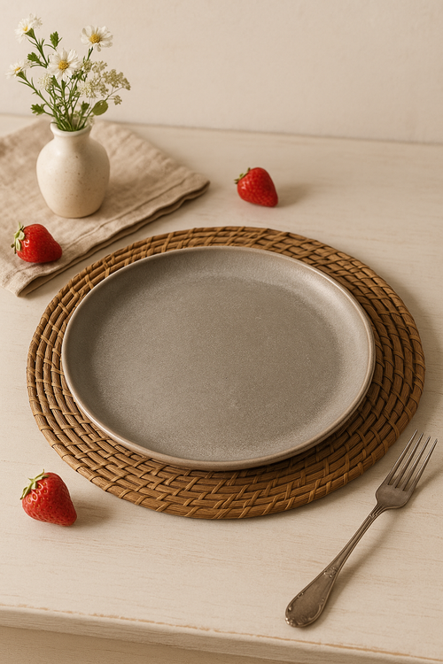 Assiettes acier inoxydable style industriel retro plateaux cafe