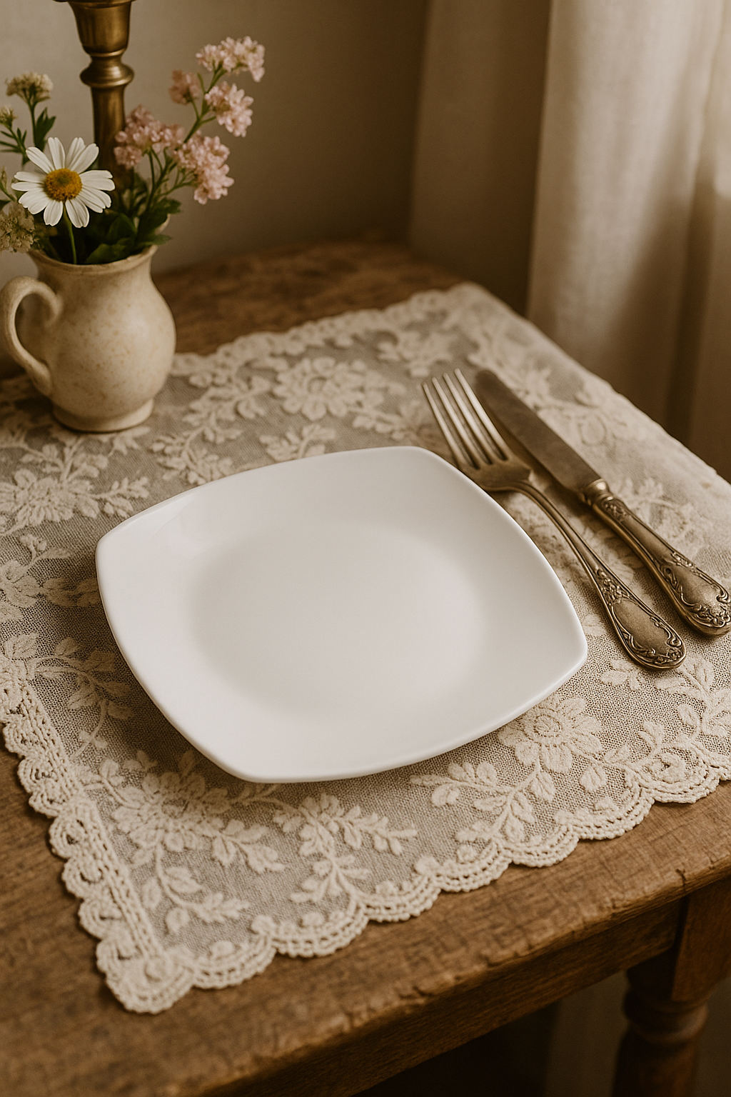 Assiettes carrées porcelaine service 6 ou 12 pièces - vue 3 sur 3