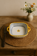 Assiettes céramique 20 cm style japonais relief x4