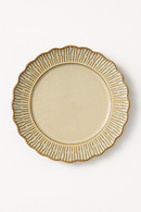 Assiettes plates céramique relief rétro style restaurant