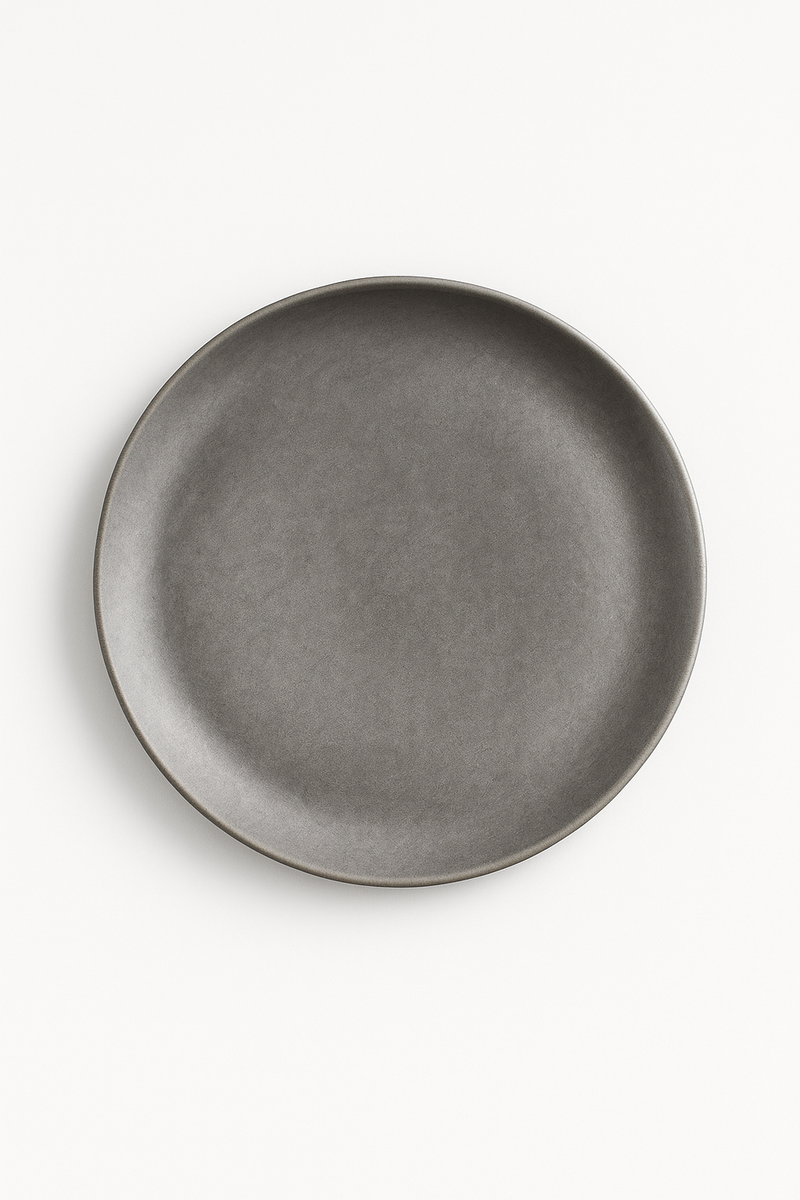 Assiettes plates nordiques vintage en acier inoxydable