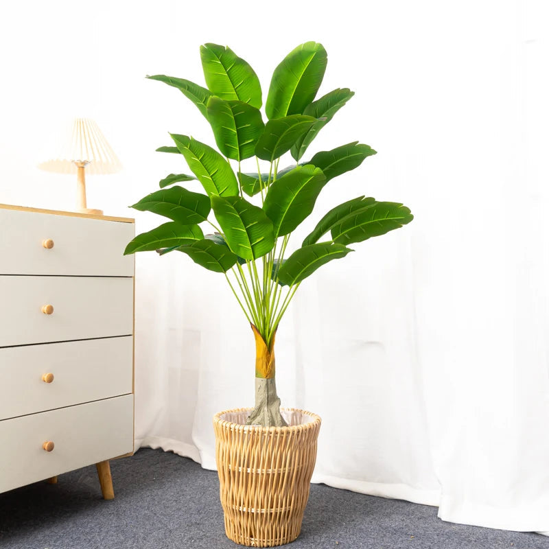bananier artificiel grandes plantes tropicales décorations automnales