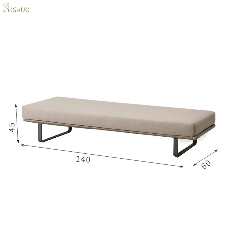 banc de jardin canapé d'angle en rotin pour extérieur