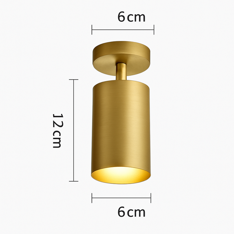 Barre spots LED en aluminium noir et doré Golden