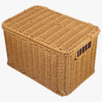 boîte de rangement tissée pour vêtements avec couvercles