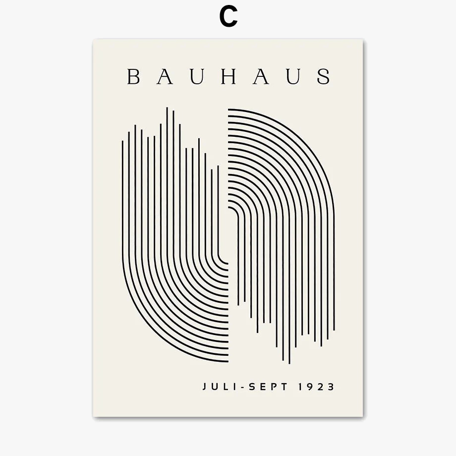boho abstrait bauhaus géométrie nordique affiches art décor mural