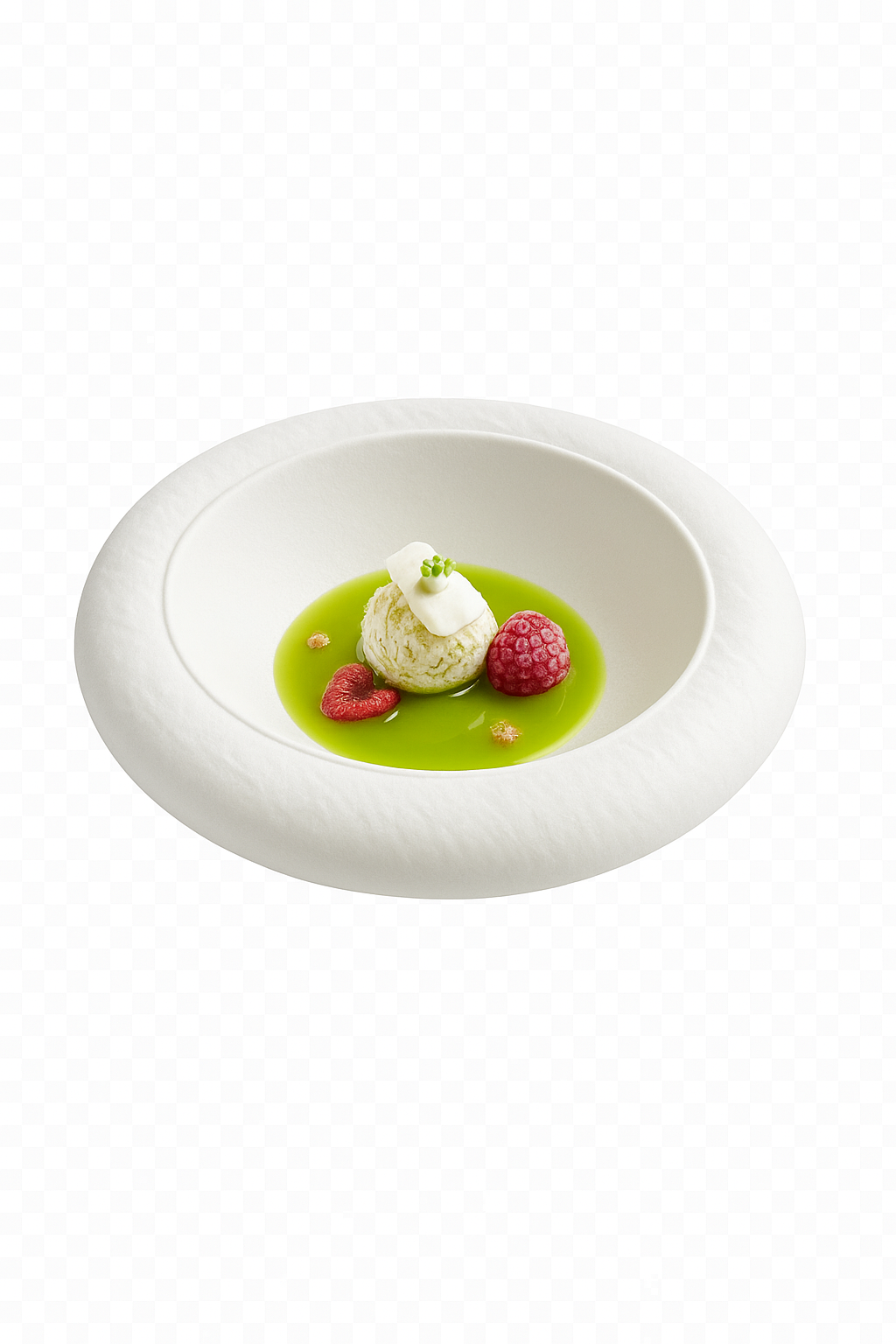 Bol en céramique texture roche pour soupe restaurant - vue 3 sur 2