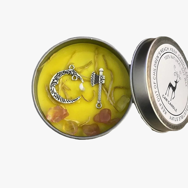 bougies parfumées en cristal avec fleur cadeau fait main pour aromathérapie