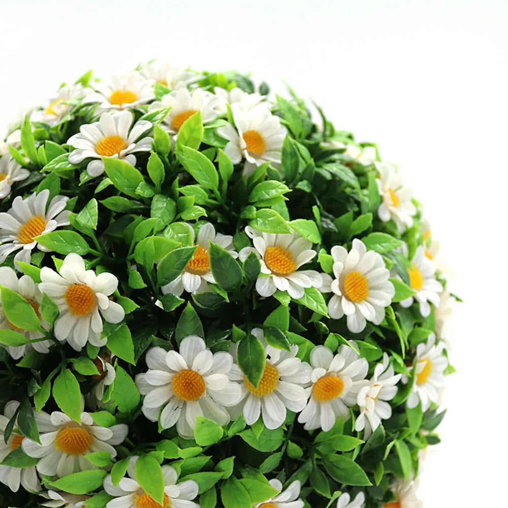 boule de fleurs artificielles pour décoration mariage jardin printemps Pâques