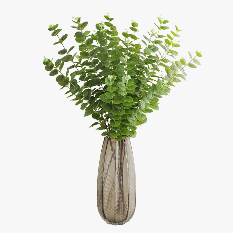 branche d'arbre d'eucalyptus en soie pour décoration intérieure