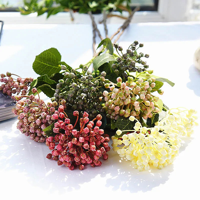 branche de baies d'hortensia artificielle pour décoration florale