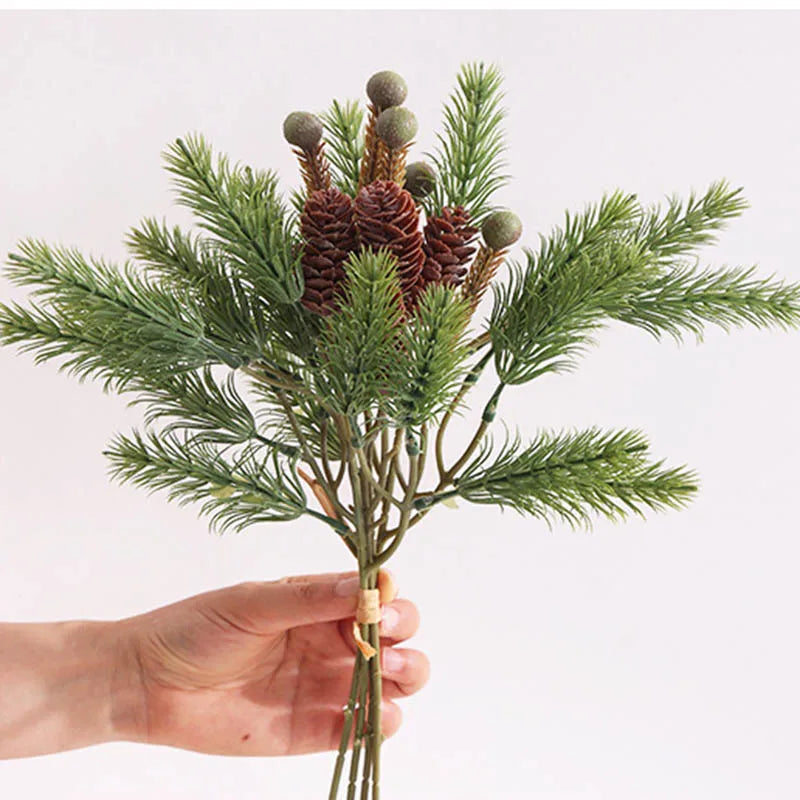 branches de pommes de pin artificielles pour décoration de Noël