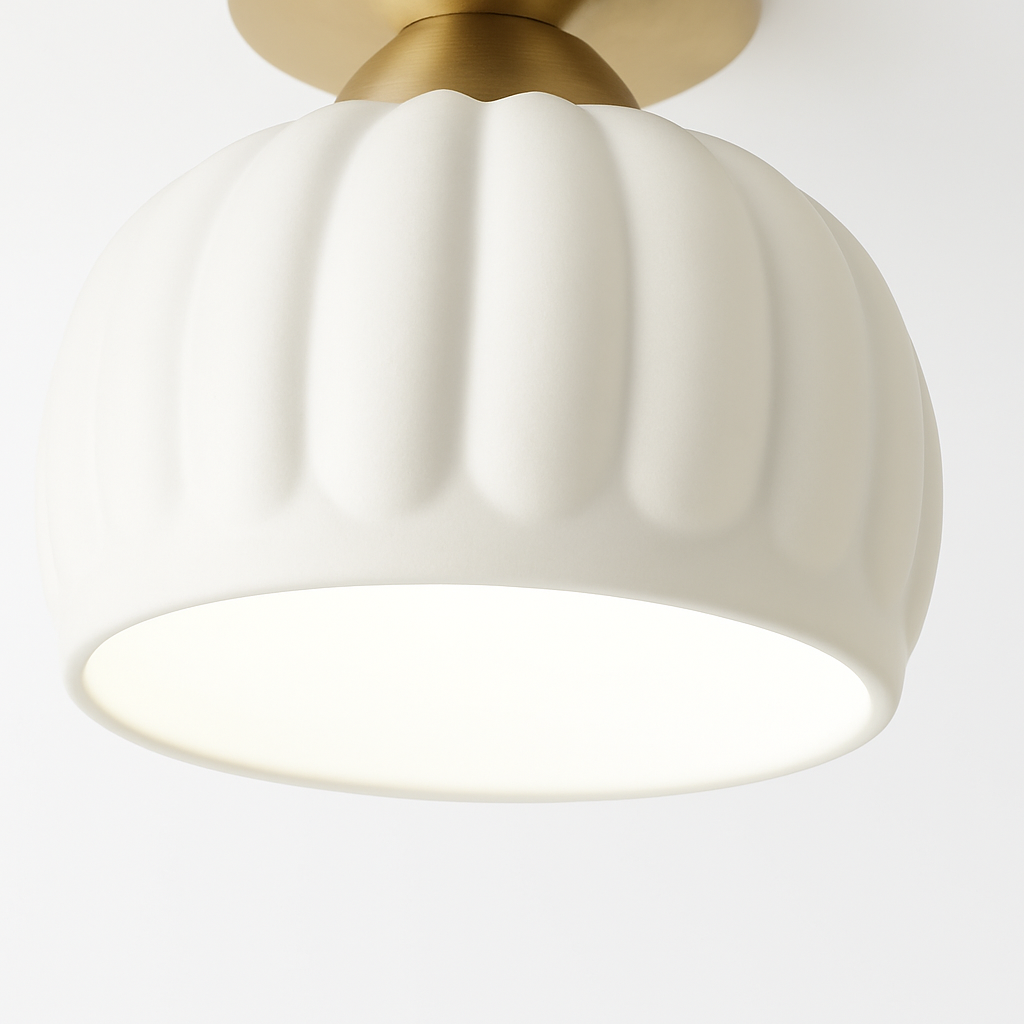 Céramique verre Led couloir plafonnier pour allée couloir vestiaire balcon nordique E27 acrylique lustre reste luminaires - vue 6 sur 23