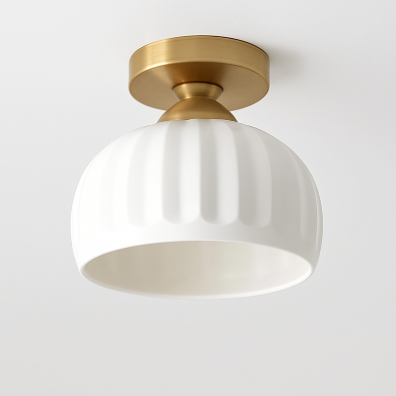 Céramique verre Led couloir plafonnier pour allée couloir vestiaire balcon nordique E27 acrylique lustre reste luminaires