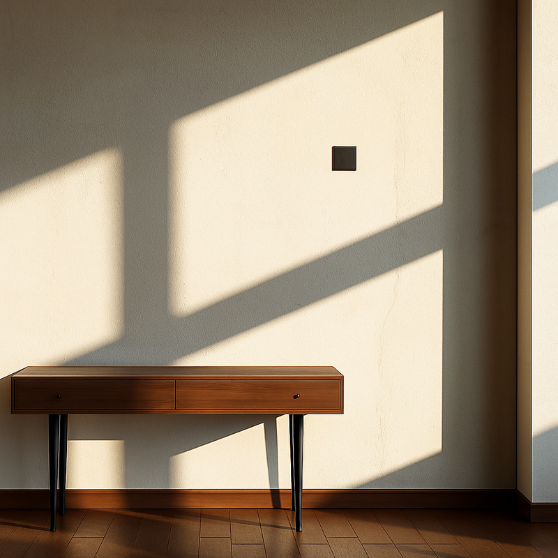 Cache prise plate en acier noir mat