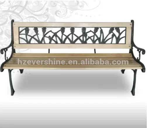 chaises de jardin en fonte et bois style antique
