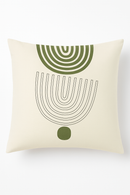 coussin à motif végétal vert pour décoration intérieure élégante