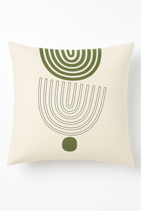 coussin à motif végétal vert pour décoration intérieure élégante